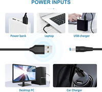Cable de Alimentación de 5V CC, Cable de Carga USB a Conector CC con 10 Adaptadores para Cargar USB-HUB, Mini Ventilador, Cámara, Reloj Inteligente, Teléfono Móvil