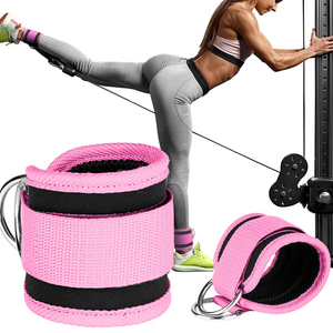 Custom Gym Fitness Wear Sport To Use <b>Adjustable</b> D-<b>ring</b> Ankle Strap Foot Support With Buckle 2026 Custom Logo Ankle Straps - Product Image 5