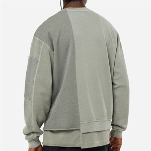 Nueva sudadera con capucha de diseño color block personalizado, estilo oversize informal con patchwork, de poliéster y algodón French Terry, para otoño. - Product Image 2