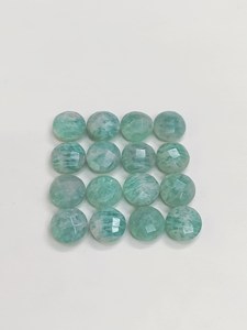 Amazonita Natural Redonda Facetada, Piedra Suelta para Joyería, Piedra Azul Verde - Product Image 4