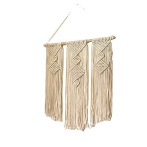 Tapiz de algodón tejido de macramé bohemio moderno hecho a mano, decoración del hogar, estilo artístico, colgante decorativo de pared - Product Image 1