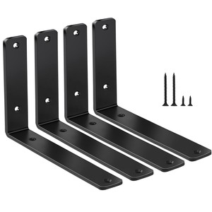 Supports d'étagères industriels en fer forgé Aqdus Saleem AS-IB006 |   Supports rectangulaires robustes pour salon - Vente en gros Inde - Product Image 2