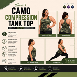High Quality Women Camouflage Training Top Ladies Sport Sleeveless Shirt Yoga <b>Compression</b> Singlet Plus Size Fitness <b>Vest</b> Ladies - Product Image 5