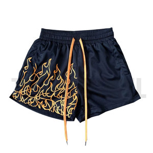 Shorts en maille streetwear personnalisés pour hommes, style hip-hop surdimensionné, respirants et à séchage rapide, pour l'été, OEM, marque privée - Product Image 1