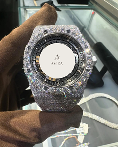 Best Quality Luxury Stainless Steel Alloy Iced Moissanite Diamond Mechanical Movement Sapphire Crystal <b>Watch</b> Party Hip Hop - Product Image 1