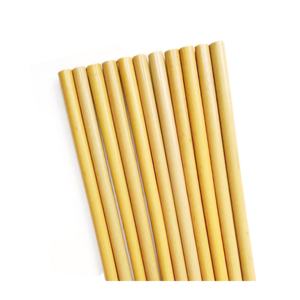 Pailles en bambou jetables durables, pailles en bois naturel pour l'emballage alimentaire industriel et la restauration d'événements à grande échelle - Product Image 1