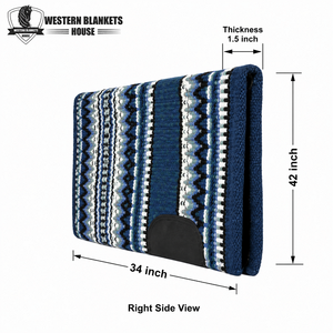 แผ่นรองอานม้าแบบคลาสสิก ยี่ห้อ Western Blankets House ขนาด 42x34 นิ้ว บุด้วยขนแกะนิวซีแลนด์ - Product Image 4