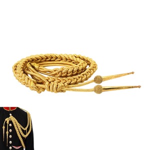 Aiguillette dorada trenzada con etiquetas doradas, accesorios para la confección de prendas - Product Image 5
