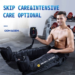 Masseur de pieds et de jambes portable de haute qualité à pression d'air pour la récupération sportive, taille réglable, massage puissant, thérapie par compression, minuterie - Product Image 3