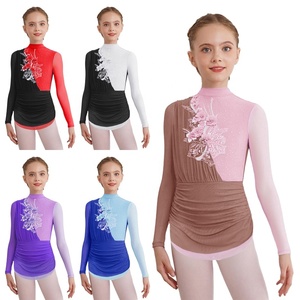 Vestido de Danza Latina para Niñas de 6 a 16 Años, Traje de Patinaje Artístico, Vestido de Actuación de Danza Lírica - Product Image 1