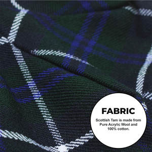 Chapeau écossais personnalisé en tartan avec pompon, bonnet en laine, style Clan Highland, vente en gros - Product Image 4