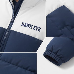 Fashion Two Tone Women Puffer <b>Jacket</b> <b>Short</b> Length Quilted Winter <b>Jacket</b> Full Zip Streetwear Style Outerwear - Product Image 6