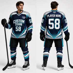 Youth Ice Hockey Uniform Jersey Pants Socks Set School <b>College</b> Mens Womens Professional Premium Modern Vintage Wholesale Factory - Product Image 1