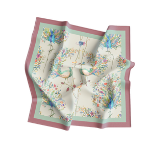 Adult European American <b>Silk</b> Square <b>Scarf</b> Women Digital Print Breathable Pattern Reversible Daily Wear All Seasons Accessory - Product Image 6