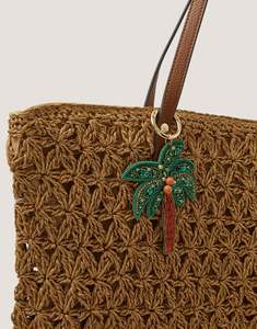 Porte-clés en perles de bois naturel fait main, pendentif élégant, breloque de sac, porte-clés de voiture, cadeau tendance - Prix de gros - Product Image 1