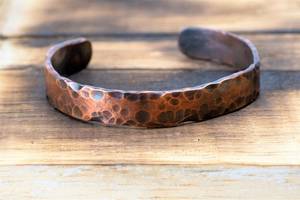 Rustic Hammered <b>Copper</b> Cuff Bracelet Hand Forged Wide Open <b>Bangle</b> Artisan Statement Jewelry bracelet Handmade everyday wear - Product Image 6