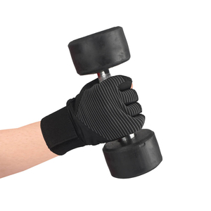 OEM Gym Weightlifting Gloves Breathable Mesh Fabric with Padded Palm Wrist Support for Professional Workout and CrossFit - Product Image 4