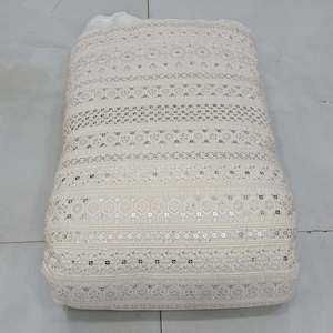 Tissu brodé malté, tissu brodé, tissu en coton brodé, tissu en dentelle, tissu en mousseline brodé, fournitures textiles pour l'exportation - Product Image 1