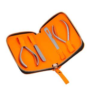 Kit de Manicura y Pedicura Portátil de Acero Inoxidable con Estuche de Cierre Naranja - Product Image 2