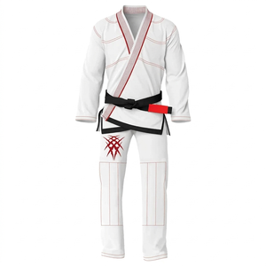Kimono de BJJ blanc pour homme, coupe classique, 100% polyester, résistant, vêtements d'arts martiaux, taille adulte - Product Image 2
