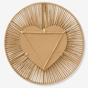 Espejo decorativo de pared con forma de corazón de cuerda de papel Handowen, espejo de baño, espejo de dormitorio, de Vietnam. - Product Image 2