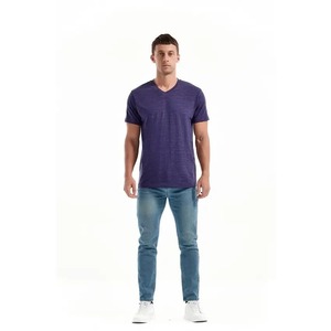 T-shirts en jersey à manches courtes pour homme, col rond, uni, écologiques, séchage rapide, respirants, 100% coton, coupe décontractée - Product Image 6