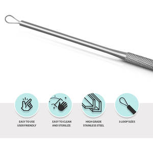 Herramienta de Extracción de Cera para Oídos Billeau, Cureta de Acero Inoxidable de Grado Médico con Certificación MOL, Reutilizable, Segura e Higiénica - Product Image 2