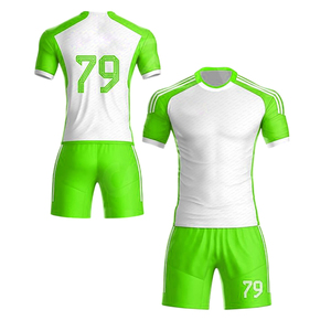 Vêtements de football personnalisés en sublimation, ensemble maillot et short, respirant, séchage rapide, anti-UV, équipement de football - Product Image 4