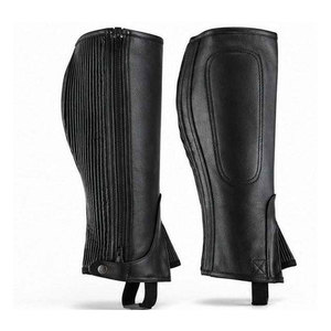 Protectores de piernas de cuero para montar a caballo, ajustables, estilo western, para jinetes y equitación al aire libre. - Product Image 1