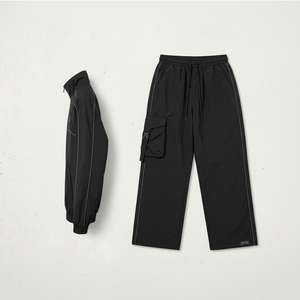 Custom Hooded Solid <b>Track</b> Pants and Waterproof Nylon <b>Jackets</b> Sweatsuit Set Casual Streetwear Reflective Windbreaker <b>for</b> <b>Men</b> - Product Image 4