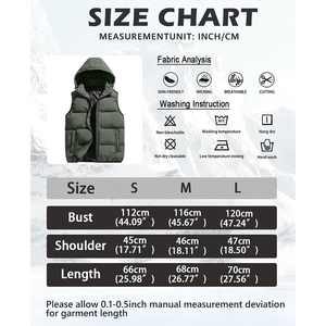 Men Sleeveless Winter Puffer Vest Quilted Lightweight Jacket Warm Body <b>Warmer</b> Outdoor Casual Windproof OEM Supplier - Product Image 6