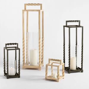 Juego de Portavelas de Metal Fundido Moderno, Candelabro de Cristal, Portavelas de Pilar, Centro de Mesa de Lujo para Bodas y Eventos al Aire Libre - Product Image 1