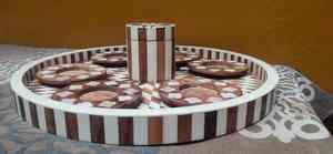 Bandeja de Servir Personalizada de Alta Calidad Hecha a Mano con Incrustaciones de Hueso Natural, Ecológica para Hogares, Restaurantes y Hoteles - Product Image 6