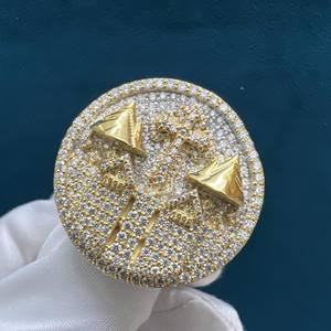 Anillo de Hip Hop Personalizado con Moissanita, Plata 925 Original, Joyería Iced Out para Hombre, Ideal para Fiestas y Eventos - Product Image 2