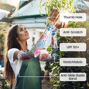 ปลอกแขนกันแดด UPF50+ ผ้าไหมน้ำแข็ง ปลอกแขนเย็นสำหรับเล่นกีฬากลางแจ้ง ป้องกันรังสียูวี กันลื่น - Product Image 3