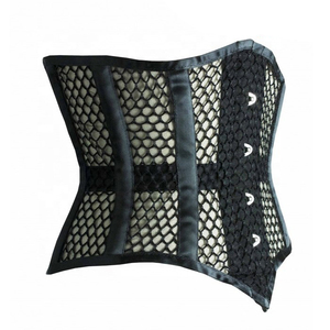 Corsé blanco bajo el busto para mujer, faja moldeadora de control firme con 5 botones, faja de acero para cintura, control de abdomen, bustier - Product Image 4