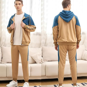 Mens Sportswear Cotton Tracksuit Outfit <b>Set</b> Jogger Pants and Hooded Sweatshirt Casual Daily Fashion Wear - Product Image 3