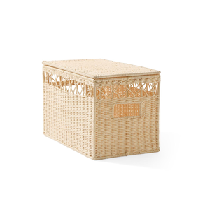 Juego de Cestas de Almacenamiento de Ratán Tejidas a Mano con Tapa, Diseño Apilable, Cesta Organizadora Ecológica, Venta al por Mayor, Suministro de Fábrica OEM - Product Image 3