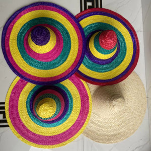 Sombrero Mexicano de Paja de Alta Calidad, Estilo Nuevo, Divertido para Fiestas, Colorido, Sombrero de Santa Claus Mexicano - Product Image 1