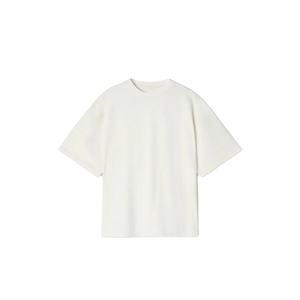 ผู้ผลิตเสื้อยืดคอเต่าแขนสั้นผ้าฝ้าย 100% เป็นมิตรกับสิ่งแวดล้อม รับผลิตตามสั่ง ขายส่ง สีขาว - Product Image 1