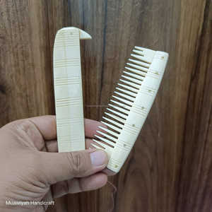 หวีผมรูปกระดูกควายแกะสลักมือหวีแต่งตามขนาดและดีไซน์ที่หรูหรา - Product Image 6