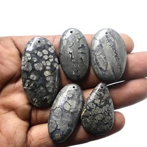 100% Marcassite Agate Cabochon Taille Libre Pierres Précieuses Lâches pour la Fabrication de Bijoux Forme de Mélange avec Foret Inclus Marcassite Lot Marcassite - Product Image 2