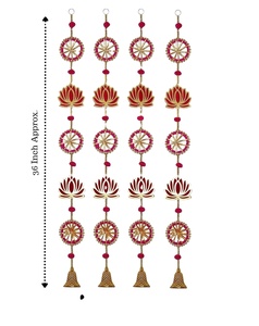 Nouvel arrivage de cordes de 5 pieds de fleurs de lotus en MDF faites à la main pour la décoration de décors de mariage suspendus - Product Image 3