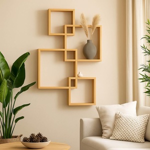 Estantes de pared de madera que ahorran espacio para apartamentos pequeños, dormitorios, cocinas, oficinas y organización del baño - Product Image 1