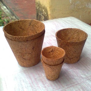 Macetas de plantas de fibra de coco, coco, hidropónico, redondo, compostable, precio más barato, venta directa de fábrica - Product Image 1