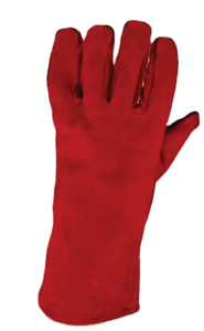 Welding Gloves Heat Resistant Work Safety Gloves Anti-Cut Anti-Slip <b>Fire</b> Proof Tapered Cuff S Size - Product Image 3
