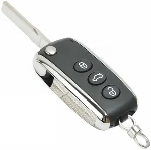 Mới 3 Nút Lật Vỏ Chìa Khóa Từ Xa <span class=keywords><strong>Fob</strong></span> Cho <span class=keywords><strong>Bentley</strong></span> Continental Gt Gtc 2006-2016 - Product Image 1