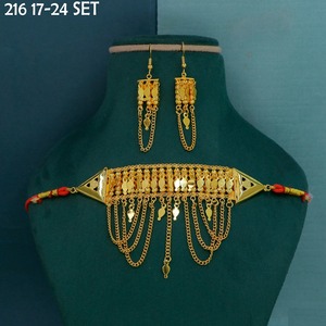 Luxury Exquisite Fashionable Middle Eastern <b>Wedding</b> Jewelry Latest MIJ Elegant High Quality Gold Plated Vintage Jewelry Set - Product Image 5