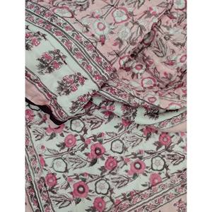 Edredón Reversible de Algodón 100% con Estampado Floral Hecho a Mano, Estilo Vintage, Ecológico, para Cama Doble - Product Image 1