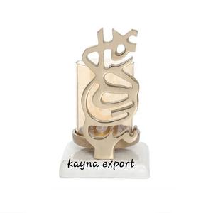 Nouveau design en métal avec bougeoir votif en verre plaqué or décoration de Noël bougeoir votif - Product Image 4